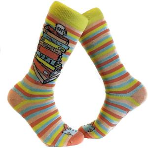 Crazy Dog T-Shirts Women’s Teacher Socks funny Sarcastic School Graphic Footwear for Ladies(Multi)