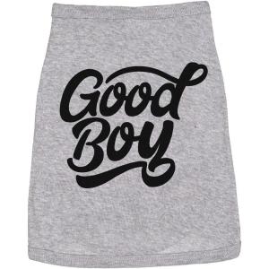 Dog Shirt Good Boy Cute Clothes for Small Breed Daschund Terrier Lab Gift Funny Dog Puppy Shirt Light Grey S