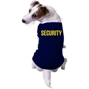Funny Dog Shirt for Pets – Security Costume Tee with Bold Yellow Print – Lightweight Cotton Blend for Small and Large Dogs – Sarcastic Pet Apparel for Parties and Photoshoots Navy, XXL(Medium)