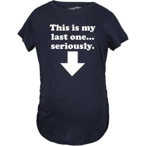 Funny Maternity T Shirts for Pregnant Women with Sarcastic Sayings Hilarious Womens Shirts for Pregnancy(Navy – Last One)