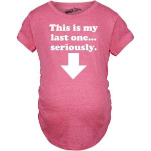 Funny Maternity T Shirts for Pregnant Women with Sarcastic Sayings Hilarious Womens Shirts for Pregnancy(Pink – Last One)
