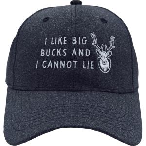 Funny Novelty Hats Sarcastic Graphic Caps for Men and Women with Funny Sayings(Black – I Like Big Bucks)
