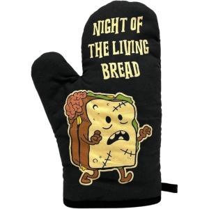 Funny Taco Oven Mitt – Introverted but Willing to Discuss Tacos Design – Durable Cotton Blend with Heat Protection – Novelty Mexican Food Kitchen Glove for Cooking and Taco Lovers(Zombie Gingerbread)