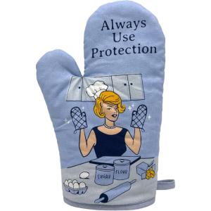 Funny Taco Oven Mitt – Introverted but Willing to Discuss Tacos Design – Durable Cotton Blend with Heat Protection – Novelty Mexican Food Kitchen Glove for Cooking and Taco Lovers(Use Protection)