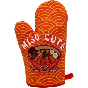 Funny Taco Oven Mitt – Introverted but Willing to Discuss Tacos Design – Durable Cotton Blend with Heat Protection – Novelty Mexican Food Kitchen Glove for Cooking and Taco Lovers(Miso Cute)