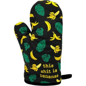 Funny Taco Oven Mitt – Introverted but Willing to Discuss Tacos Design – Durable Cotton Blend with Heat Protection – Novelty Mexican Food Kitchen Glove for Cooking and Taco Lovers(Bananas)