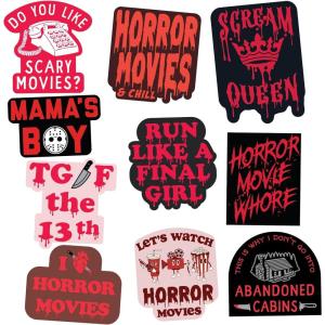 Horror Sticker Extra Large Stickers for Adults Funny Adhesives with Memes Halloween Cool Sarcastic Multi 10 Pieces(10 Pieces)