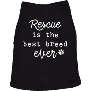 Rescue is The Best Breed Ever Dog Shirt Pet Puppy Tee Funny Dog Puppy Shirt Black XL
