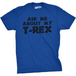 Toddler Ask Me About My Trex T Shirt Funny Cool Dinosaur Flip Humor Tee for Kids(Heather Royal)