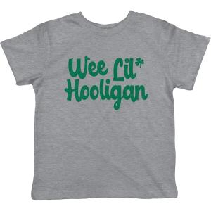 Toddler St Patricks Day Shirt – Wee Lil Hooligan Funny Irish Tee for Kids, Boys & Girls, Lucky Shamrock Baby Outfit(Light Heather Grey)