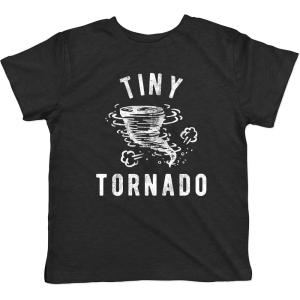 Toddler Tiny Tornado T Shirt Funny Chaos Crazy Littke Kid Graphic Novelty Tee(Heather Black)