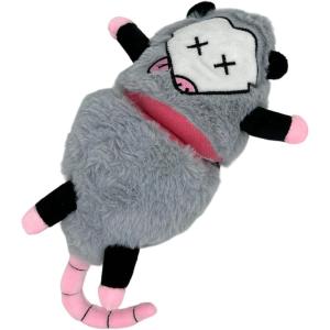 UFO and Aliens Dog Toy Funny Flying Saucer Stuffed Chew Toy with Hidden Treat Holes and Removable Aliens – Rip and Reveal Interactive Chew(Opossum)