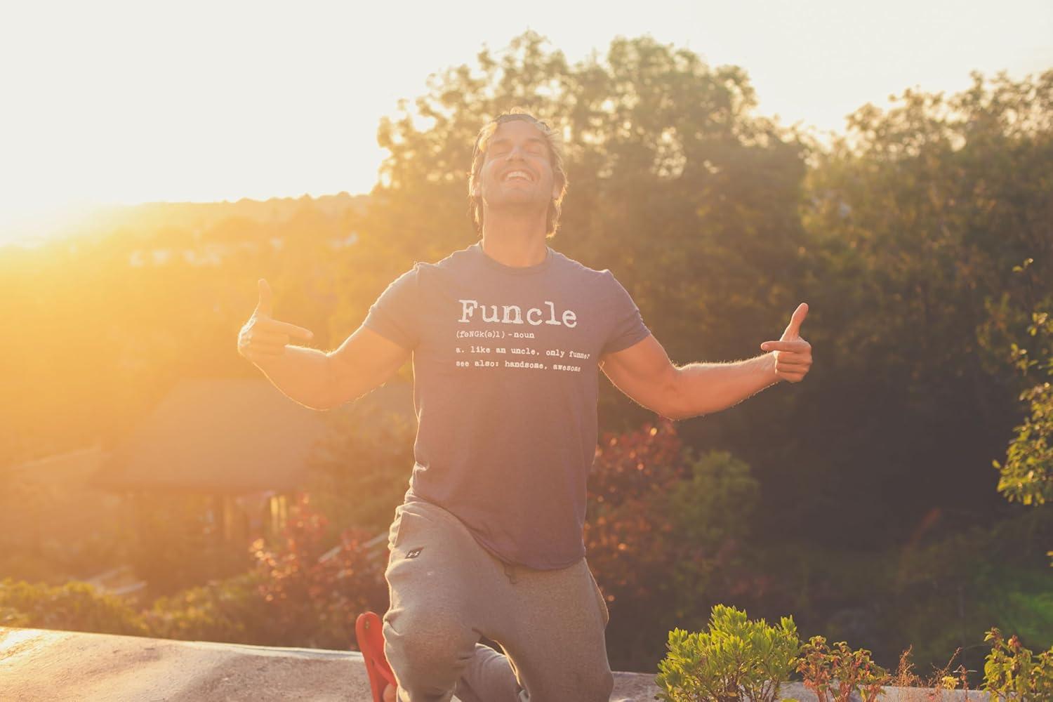 imageCrazy Dog Mens Funcle Definition T Shirt Funny Uncle Shirt Graphic TeeDark Heather Grey