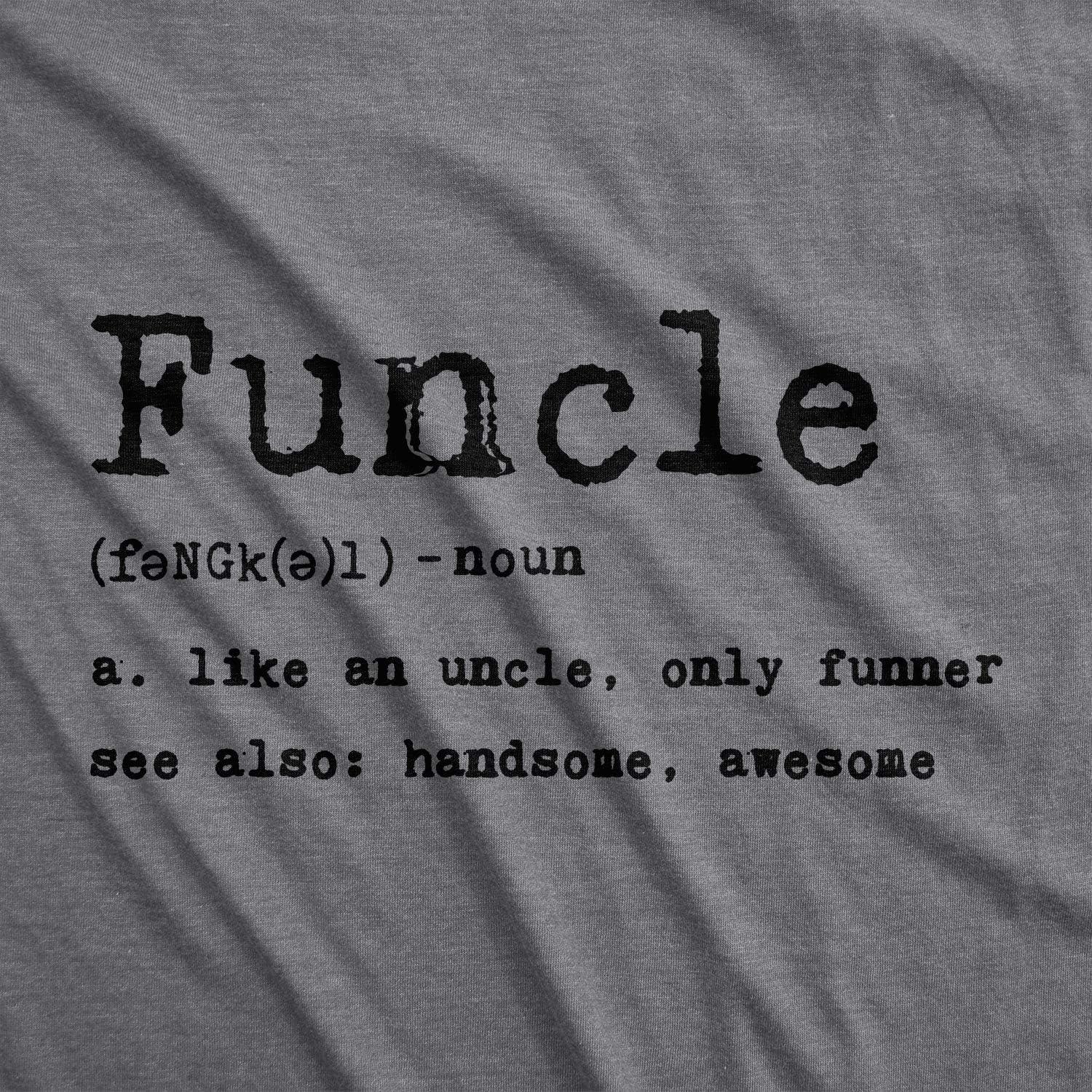 imageCrazy Dog Mens Funcle Definition T Shirt Funny Uncle Shirt Graphic TeeDark Heather Grey