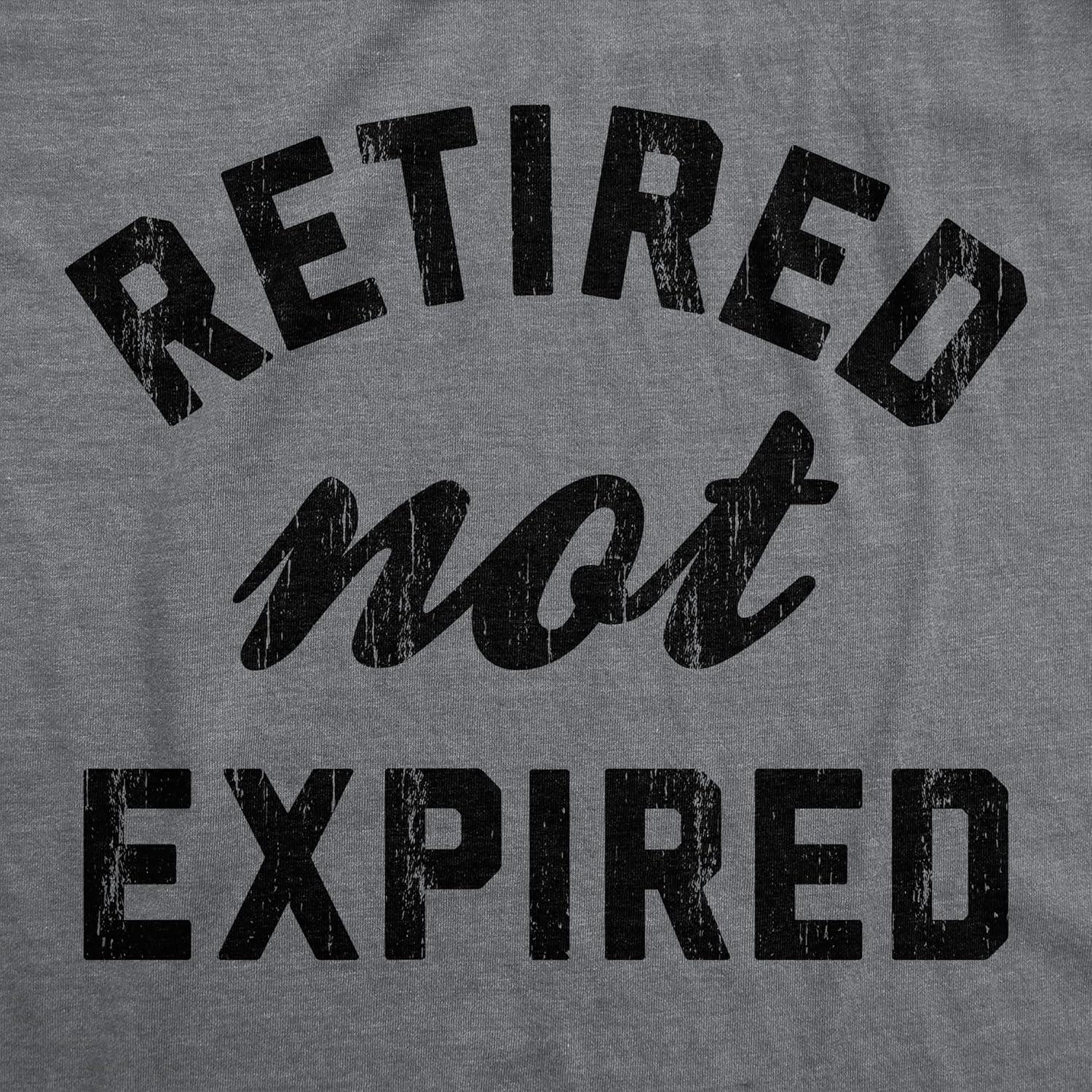 imageFunny Retirement T Shirts for Men Sarcastic Tees for Retirement Party Seniors and Retired GuysDark Heather Grey Not Expired