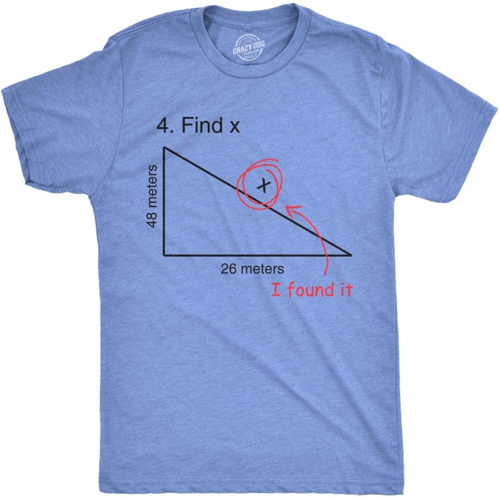 imageFind X T Shirt Funny Saying Math Teacher Graphic Sarcastic Gift Novelty Dad JokeBlue