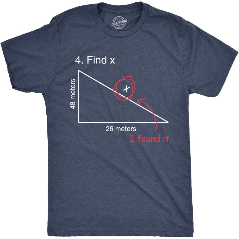 imageFind X T Shirt Funny Saying Math Teacher Graphic Sarcastic Gift Novelty Dad JokeNavy