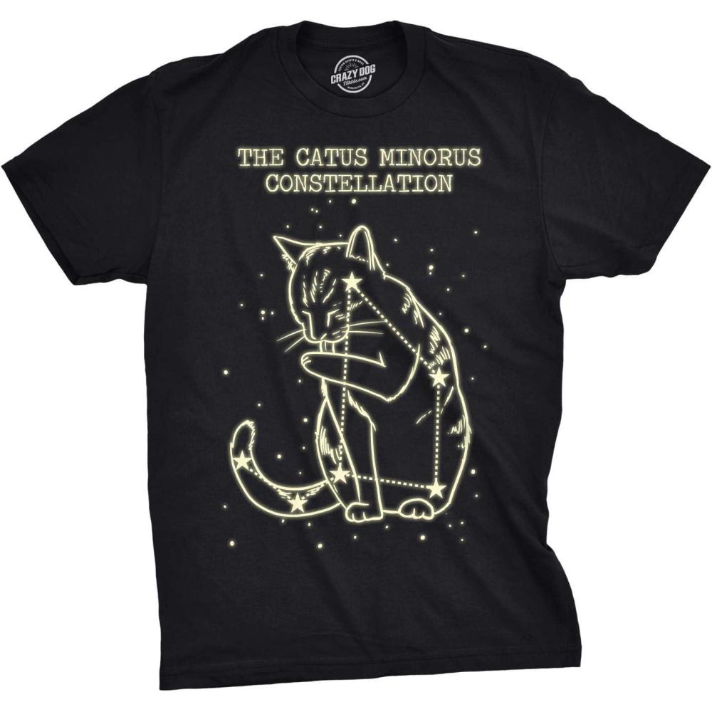 imageFunny Skeleton T Shirts Hilarious Mens Halloween Tees with Vampires and Bones for GuysHeather Black Catus Minorus Glow Ink
