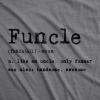 Crazy Dog Mens Funcle Definition T Shirt Funny Uncle Shirt Graphic Tee(Dark Heather Grey)