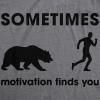 Crazy Dog Mens T Shirts Funny Sarcastic Humor Adult Joke Tees for Guys(Dark Heather Grey – Motivation Bear)
