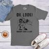Crazy Dog Mens T Shirts Funny Sarcastic Humor Adult Joke Tees for Guys(Dark Heather Grey – Nobody Gives)