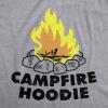 Crazy Dog T-Shirts Campfire Hoodie Funny Happy Camper Summer Camping Outdoor Hooded Sweatshirt(Light Heather Grey)