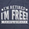 Funny Retirement T Shirts for Men – Sarcastic Tees for Retirement Party, Seniors, and Retired Guys(Heather Navy – Free Wife)