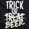 Funny Skeleton T Shirts Hilarious Mens Halloween Tees with Vampires and Bones for Guys(Heather Black – Trick Or Beer Glow Ink)