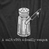 Funny T Shirts for Men Food Joke Tees for Guys with Funny Sayings Sarcastic Graphic T Shirts(Heather Black – a Salt)