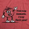 Funny T Shirts for Men Food Joke Tees for Guys with Funny Sayings Sarcastic Graphic T Shirts(Heather Red – You Say Tomato)