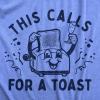 Funny T Shirts for Men Food Joke Tees for Guys with Funny Sayings Sarcastic Graphic T Shirts(Light Heather Blue – a Toast)