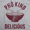 Funny T Shirts for Men Food Joke Tees for Guys with Funny Sayings Sarcastic Graphic T Shirts(Light Heather Grey – Pho King)