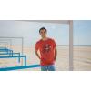 Mens Just Here to Bang Tshirt Funny Firework Pin Up Model USA Graphic Tee(Heather Red – Here to Bang)