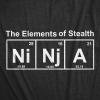 Mens Ninja Element of Stealth T Shirt Funny Adult Humor Graphic Nerdy Tees(Heather Black)