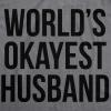 Mens Okayest Dad T Shirt Funny Sarcastic Novelty Gift for Husband Fathers Day(Light Heather Grey)