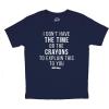 Crazy Dog I Don’t Have The Time Or The Crayons to Explain This to You Funny Sarcastic Shirt(Heather Navy)