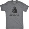 Crazy Dog Mens T Shirts Funny Sarcastic Humor Adult Joke Tees for Guys(Dark Heather Grey – Shark Feelings)