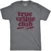 Crazy Dog Mens T Shirts Funny Sarcastic Humor Adult Joke Tees for Guys(Dark Heather Grey – True Crime)