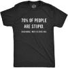 Crazy Dog Mens T Shirts Funny Sarcastic Humor Adult Joke Tees for Guys(Heather Black – 70 Percent)