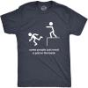 Crazy Dog Mens T Shirts Funny Sarcastic Humor Adult Joke Tees for Guys(Heather Navy – Back Pat)