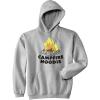 Crazy Dog T-Shirts Campfire Hoodie Funny Happy Camper Summer Camping Outdoor Hooded Sweatshirt(Light Heather Grey)