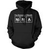 Crazy Dog T-Shirts Ninja Element Sweater Funny Science Warrior Novelty Mens Graphic Nerdy Hoodie(Heather Black)