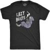Funny Skeleton T Shirts Hilarious Mens Halloween Tees with Vampires and Bones for Guys(Heather Black – Lazy Bones)