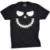 Funny Skeleton T Shirts Hilarious Mens Halloween Tees with Vampires and Bones for Guys(Heather Black – Zipper Glow)