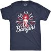 Mens Bangin T Shirt Funny 4th of July Independance Day Fireworks Patriotic Graphic Tee(Heather Navy)