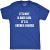 Mens It’s Not A Dad BOD, It’s A Father Figure T Shirt Funny Fathers Day Novelty Tee(Heather Royal)