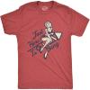 Mens Just Here to Bang Tshirt Funny Firework Pin Up Model USA Graphic Tee(Heather Red – Here to Bang)