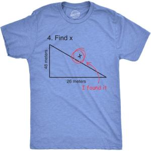 Find X T Shirt Funny Saying Math Teacher Graphic Sarcastic Gift Novelty Dad Joke(Blue)