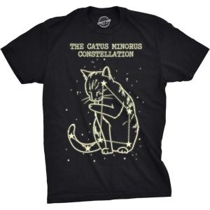 Funny Skeleton T Shirts Hilarious Mens Halloween Tees with Vampires and Bones for Guys(Heather Black – Catus Minorus Glow Ink)