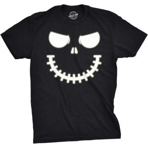Funny Skeleton T Shirts Hilarious Mens Halloween Tees with Vampires and Bones for Guys(Heather Black – Zipper Glow)